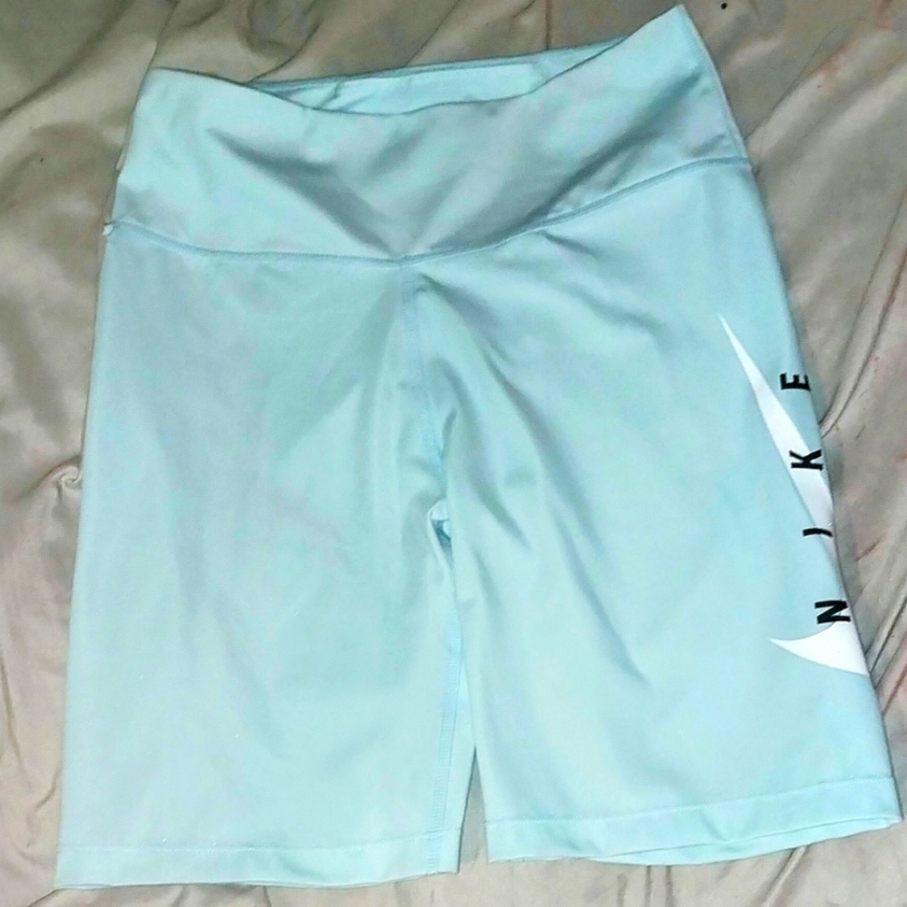 Nike Women's Swoosh Glacier Blue Bicycle Shorts